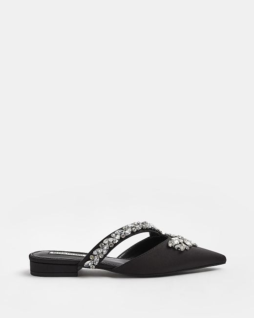 black backless heels