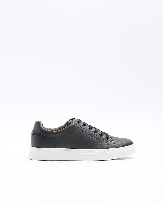 River Island Black Lace Up Trainers for men