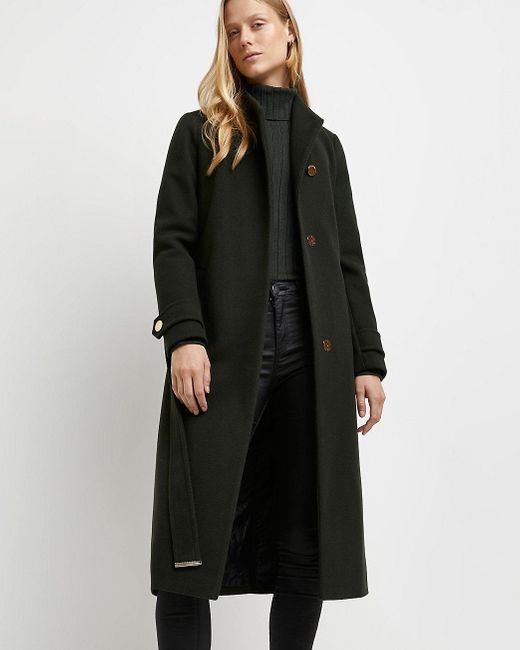 black belted wrap coat