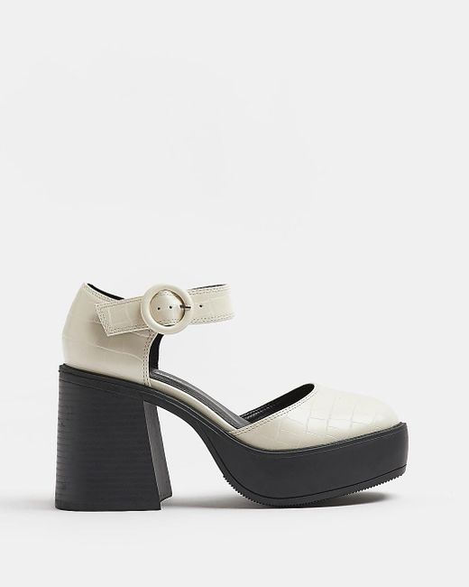 River Island White Platform Mary Jane Shoes Lyst Australia