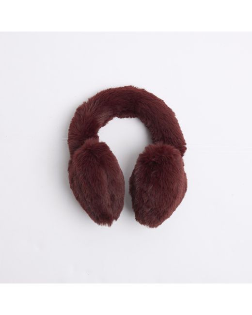 River Island Red Heart Faux Fur Ear Muffs Lyst UK