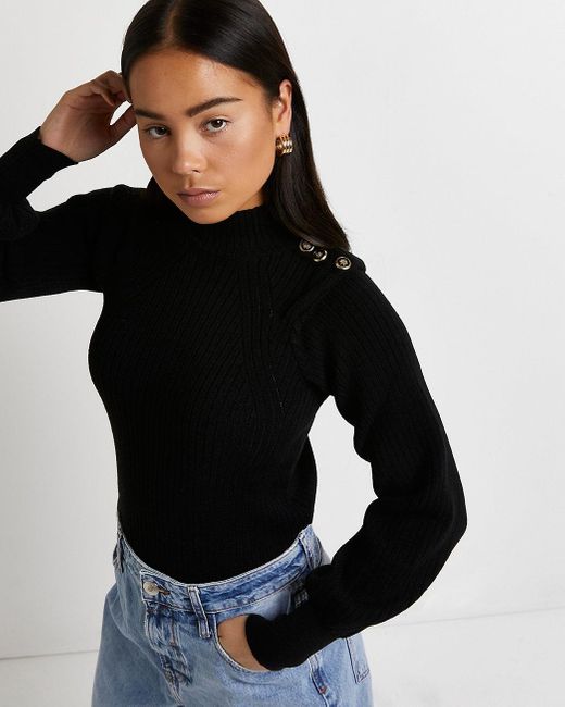 river island black jumper