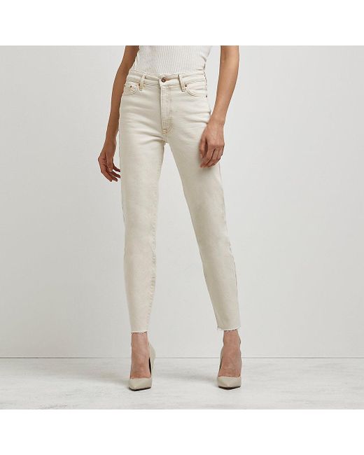 River Island Denim Ecru High Waisted 
