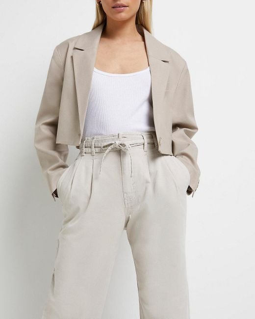 River Island Petite Pleated Wide Leg 