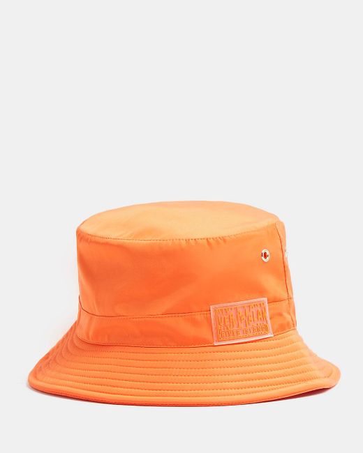 River Island Rubber Orange Bucket Hat 