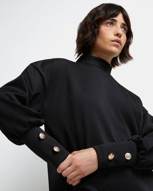 river island black jumper