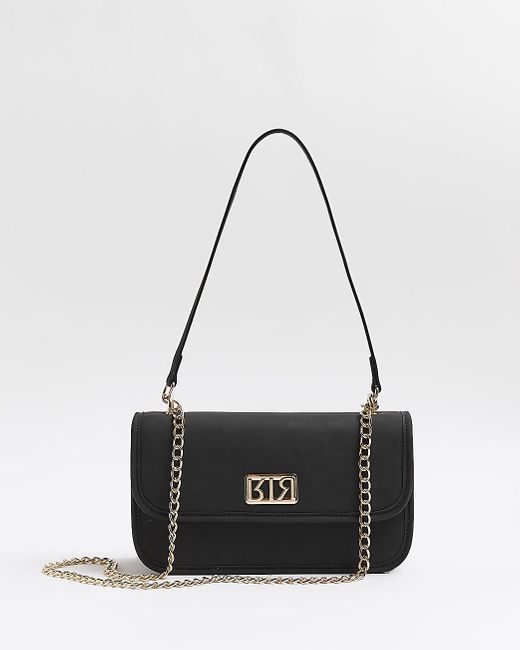 River Island Chain Shoulder Bag in Black Lyst