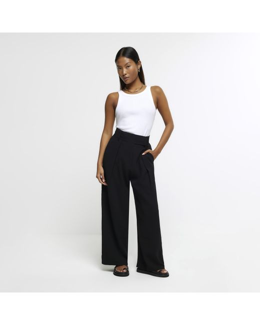 River island sales black trousers