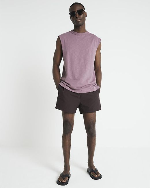 River Island Purple Regular Fit Vest Top for men