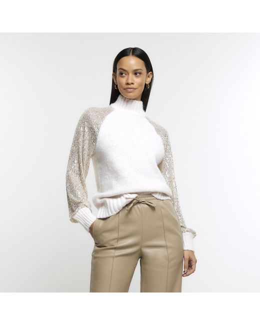 White jumper river island cheap