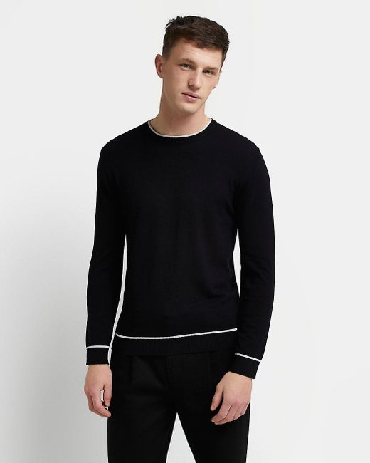river island black jumper