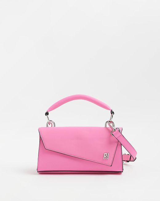 River Island Pink Asymmetric Crossbody Bag Lyst