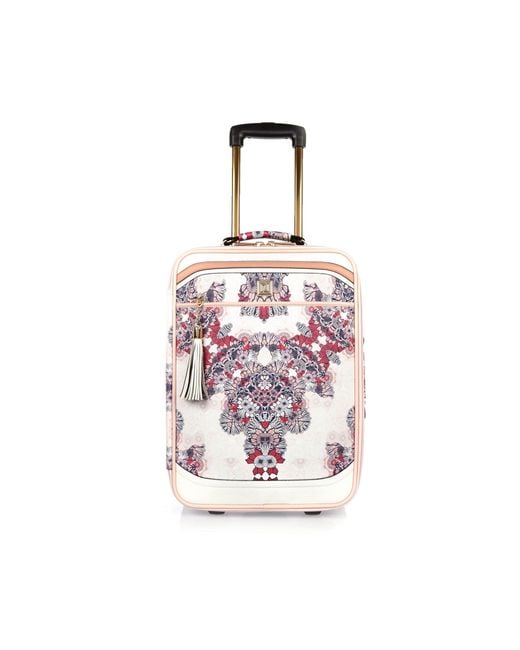River Island Pink Floral Suitcase