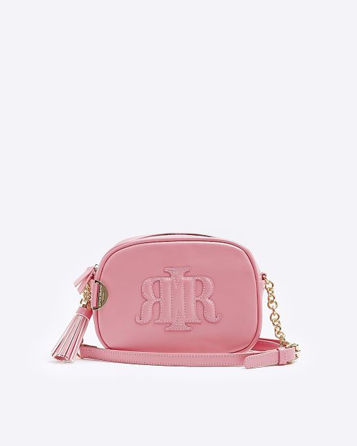 River Island Pink Rir Patch Cross Body Bag Lyst