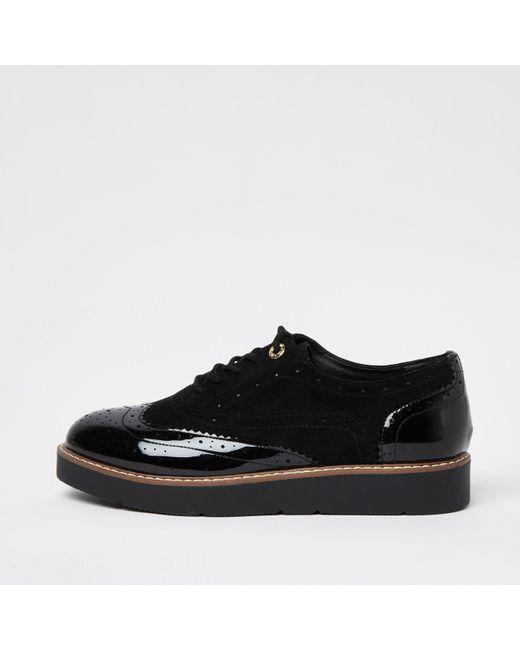 river island black brogues