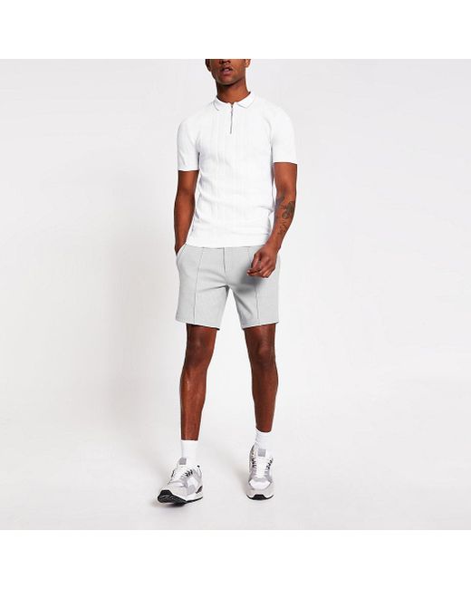 mens skinny jersey shorts