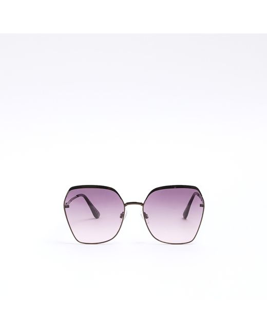 River Island Purple Pink Oversized Sunglasses