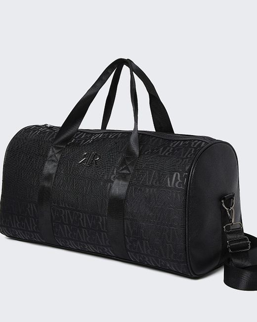 Synthetic Black Ri Monogram Holdall 