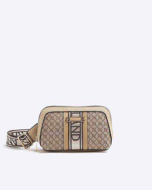 Beige ri monogram 2025 tote cross body bag