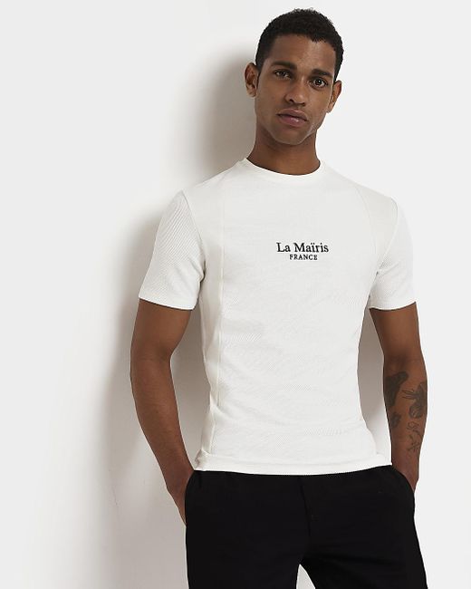 Muscle Fit T-shirt in White for Men | Lyst