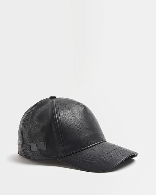 Black leather best sale cap uk