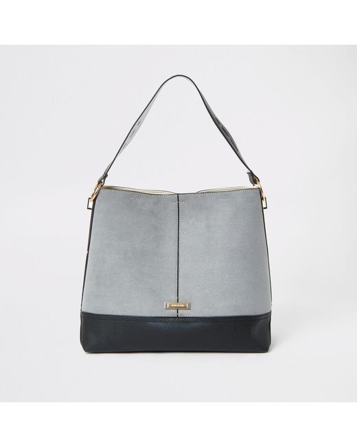 River Island Gray Slouch Bag