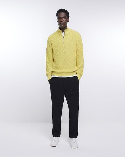 Yellow quarter zip sweater hotsell