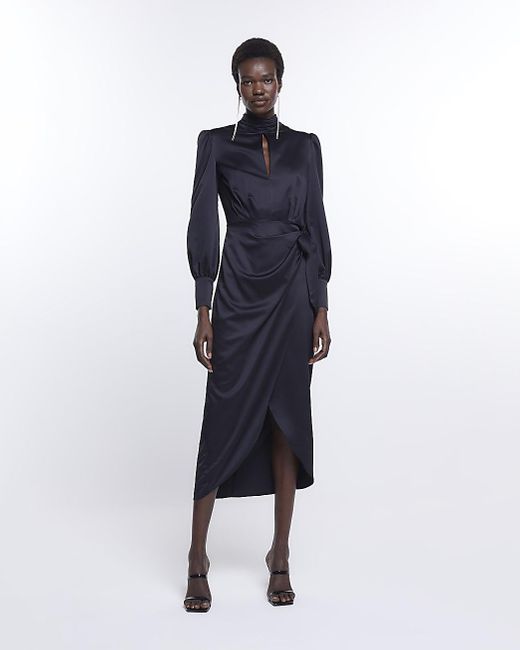 tall black midi dress