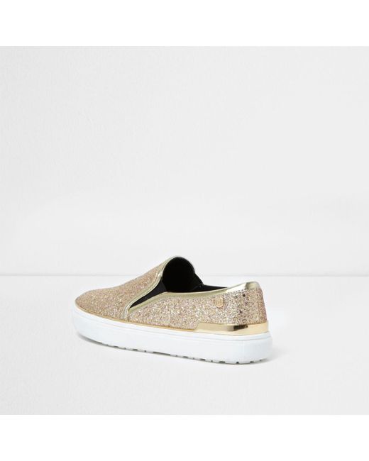 gold glitter plimsolls