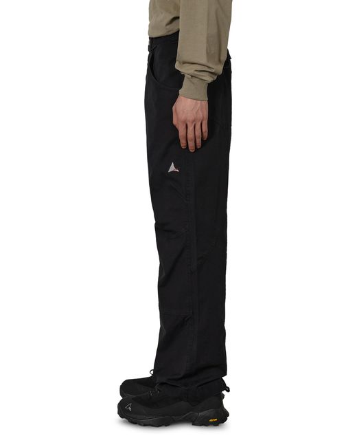 Roa Black Crimp Shaped Cotton Pants Pants for men