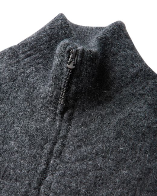 Roa Gray Tasna Mohair Zip Up Sweater Knitwears