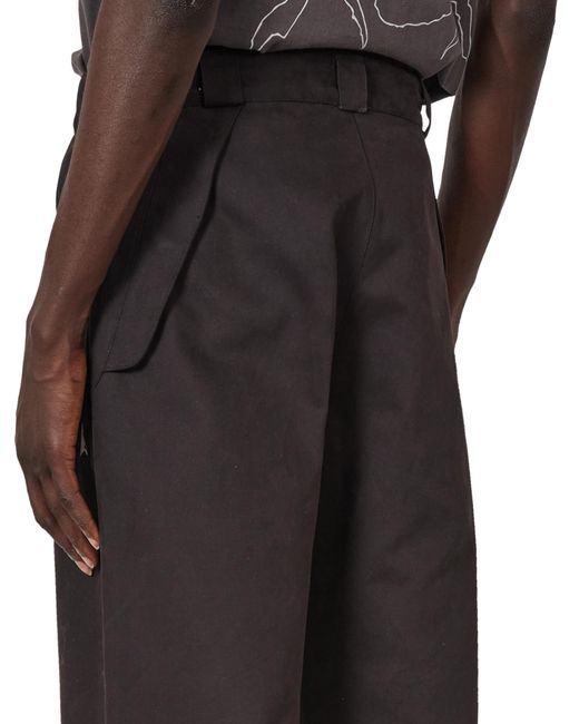 Roa Black Centipede Buckle Chino Pants Bottoms for men
