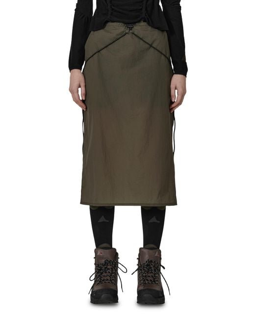 Roa Green Gly See Through Mid Skirt Skirts