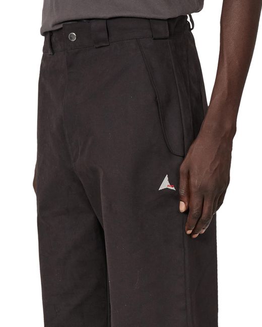 Roa Black Centipede Buckle Chino Pants Bottoms for men