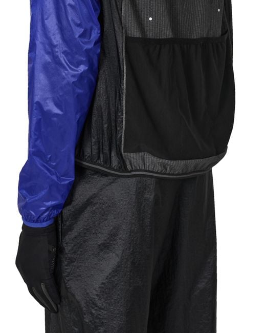 Roa Blue Numb Pinstriped Commuting Vest Coats And Jackets for men