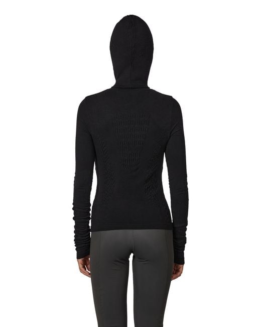 Roa Black Aune Merino 3D Seamless Top Knitwears