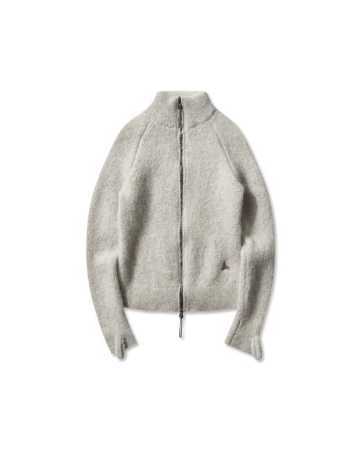Roa Gray Tasna Mohair Zip Up Sweater Knitwears