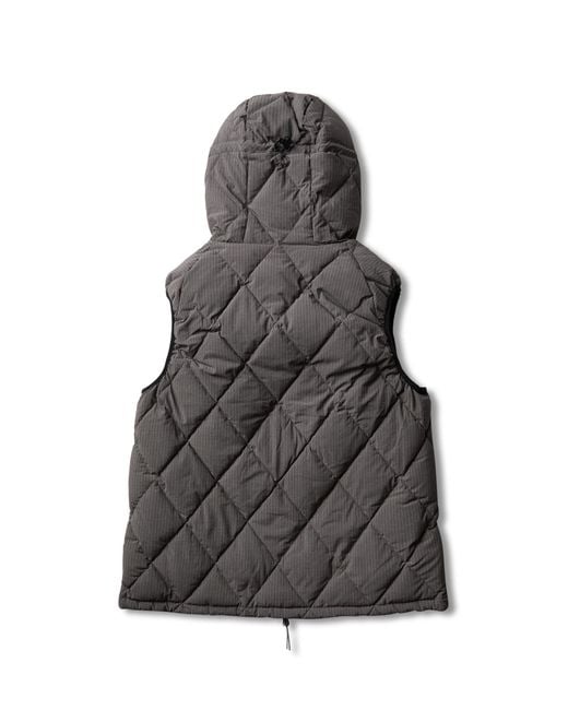 Roa Black Nuna 800 Fill Power Pinstriped Down Vest Jackets