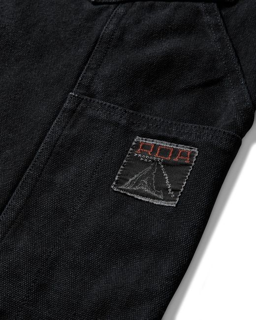 Roa Black Ash Canvas Shorts Pants for men