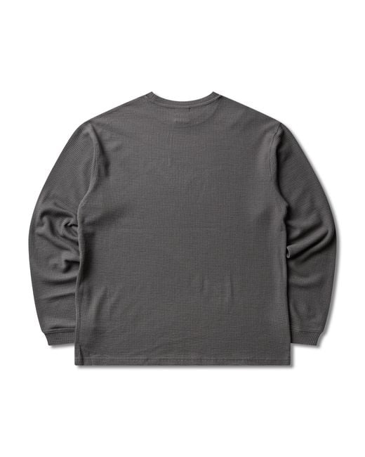 Roa Gray Altitude Waffle Long Sleeve Tops for men