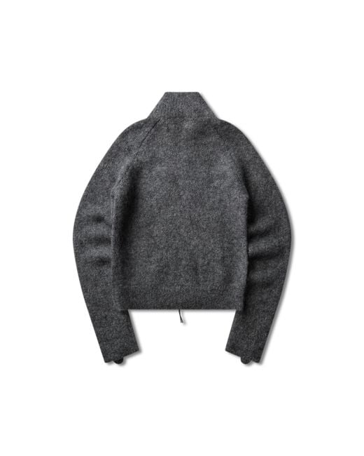 Roa Gray Tasna Mohair Zip Up Sweater Knitwears