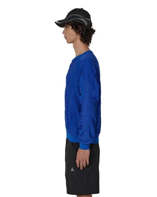 Roa Blue Wama 3D Seamless Long Sleeve Sweatshirts for men