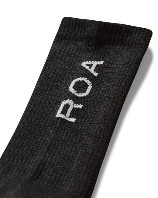 Roa Black Logo Biofil Socks Underwear