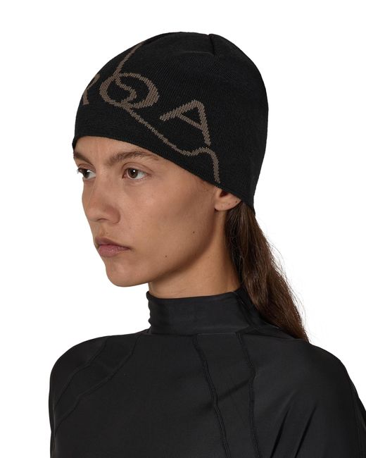 Roa Black Logo Wool Beanie Hats