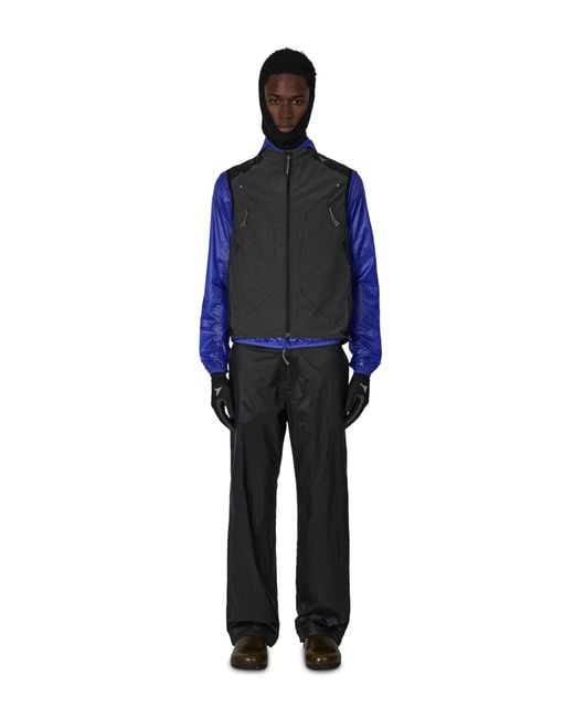 Roa Blue Numb Pinstriped Commuting Vest Coats And Jackets for men