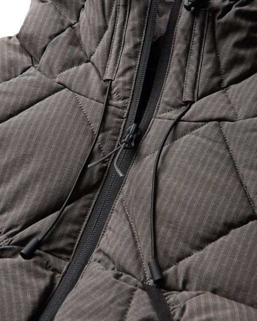 Roa Black Nuna 800 Fill Power Pinstriped Down Vest Jackets