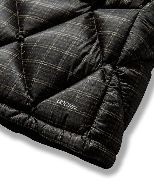 Roa Black Nuna 600 Fill Check Hooded Down Vest Coats And Jackets for men