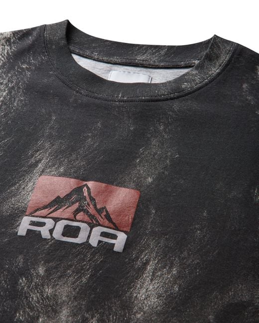 Roa Black Fuzzy Print Long Sleeve T-Shirts
