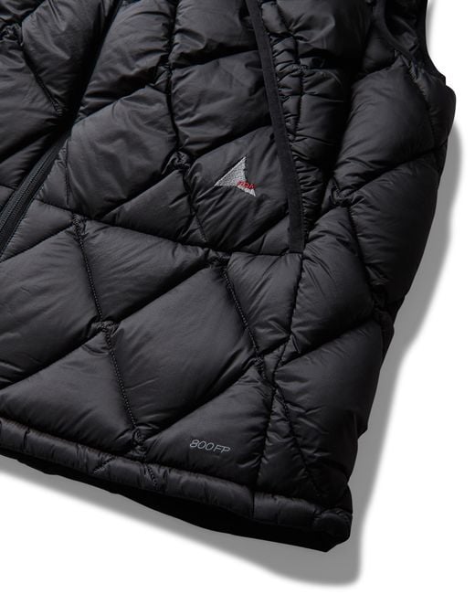 Roa Black Nuna 800 Fill Power Hooded Down Vest Jackets