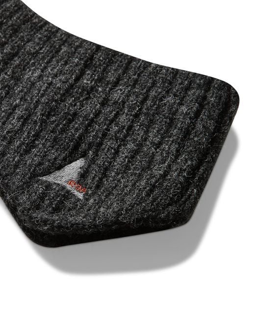 Roa Black Hawk Wool Knit Ear Warmer Hats for men